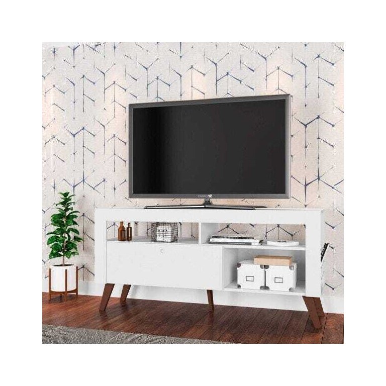 Rack Retrô para Tv até 55" 1,40m Montreal Ra1400 Art In Móveis - Branco