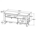 Ver imagem 3 de Rack Retrô para Tv até 55" 1,40m Montreal Ra1400 Art In Móveis - Branco
