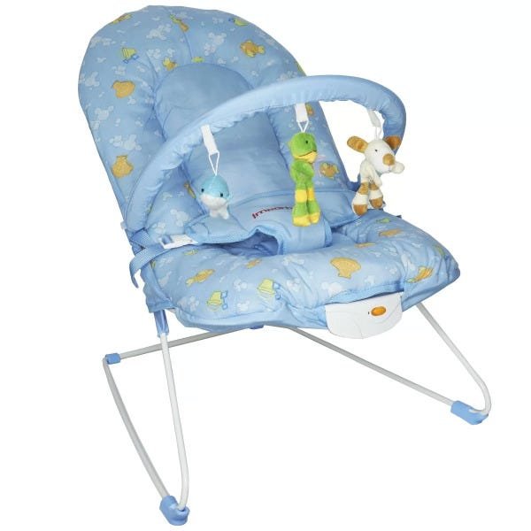 Cadeira Cadeirinha Bebê Descanso Vibratória Musical Menino Macia Azul Importway BW-045 AZ - 1