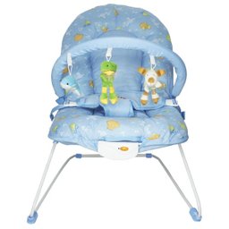 Cadeira Cadeirinha Bebê Descanso Vibratória Musical Menino Macia Azul Importway BW-045 AZ - 2