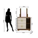 Ver imagem 3 de Cômoda Sapateira 4 Gavetas Espelho Paraguai Imbuia Fendi
