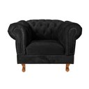 Ver imagem 2 de Poltrona Chesterfield Duque Suede Preto Para Sala, Tv, Estar, Recepção , decoração