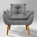 Ver imagem 3 de Kit 2 Poltronas Opala pra Quarto Cinza V8 Decor:cinza