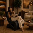 Ver imagem 2 de Poltrona Decorativa Marina Corino Modena Design Orgânico Moderno