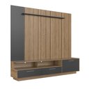 Ver imagem 1 de Home Rack e Painel para Tv até 75 Polegadas com Iluminação Led Ravenna Grafite