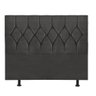 Cabeceira Estofada Cama Box Queen 160cm Istambul Corino Cinza Escuro- Mabe Magazine - 2