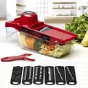 Ver imagem 5 de Conjunto 6 em 1 Cortador Fatiador Descascador Ralador Multifuncional Manual Legumes Frutas Batatas