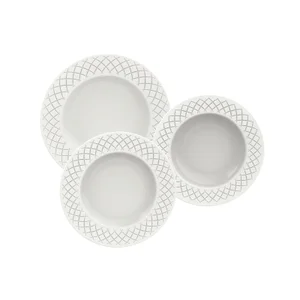 Jogo De Pratos Porcelana Decorada 18 Peças Ingrid Tramontina 96011/886