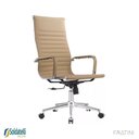 Ver imagem 2 de Kit 2 Cadeiras Office Giratória Manhattan Presidente Pu Várias Cores Braços Fixos - Fratini