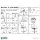 Ver mais imagens de Kit 2 Cadeiras Office Giratória Manhattan Presidente Pu Várias Cores Braços Fixos - Fratini