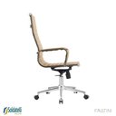 Ver imagem 4 de Kit 2 Cadeiras Office Giratória Manhattan Presidente Pu Várias Cores Braços Fixos - Fratini