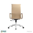 Ver imagem 3 de Kit 2 Cadeiras Office Giratória Manhattan Presidente Pu Várias Cores Braços Fixos - Fratini