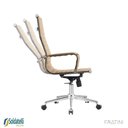 Ver imagem 5 de Kit 2 Cadeiras Office Giratória Manhattan Presidente Pu Várias Cores Braços Fixos - Fratini