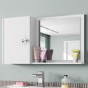 Ver imagem 2 de Armario Espelheira 1 Porta 57 Cm Genova Branco Bechara