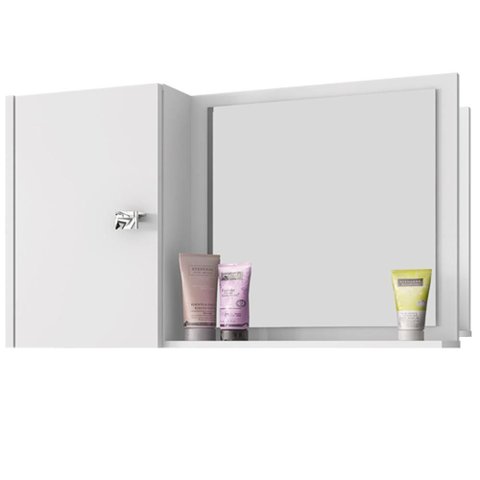 Armario Espelheira 1 Porta 57 Cm Genova Branco Bechara