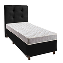 Ver imagem 1 de Conjunto Cama Box Preto Solteiro + Colchão D23 D23 Inducol + Cabeceira
