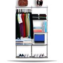 Ver imagem 1 de Estante Roupeiro Modulados Aramados Compacto Resistente 1,30m - Branco