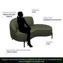 Ver imagem 3 de Sofá Curvo 03 Lugares 180cm Braço Direito Thommy Pés Preto Fosco Linho Verde - Casaepoltrona
