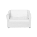 Ver imagem 1 de Namoradeira Bia Decorativa Reforçada Recepção Clinica Salão Sala de Estar Courino Branco