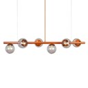 Ver imagem 1 de Lustre Pendente Figo Bronze - 6 Globo Esfera de Vidro Fumê