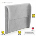 Ver imagem 4 de Cabeceira para Cama Box King Size Liah 195cm Chenille Bouclê Prata - Desk Design