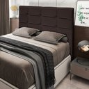 Ver imagem 2 de Cabeceira Cama Box Casal King 193cm D10 Esmeralda Corano Marrom - Mpozenato