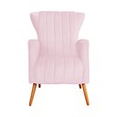 Ver imagem 4 de Kit 02 Poltrona Decorativa Melinda Suede Rosa Bebê - Fm