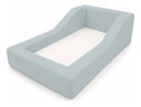Ver imagem 3 de Cama Montessoriana Infantil Estofada Soft Proteção Lateral Azul Celeste Boucle