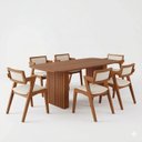 Ver imagem 2 de Conjunto Sala de Jantar 6 Lugares Cadeiras Madeira Maciça Espresso Móveis