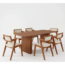 Ver imagem 2 de Conjunto Sala de Jantar 6 Lugares Cadeiras Madeira Maciça Espresso Móveis Marrom