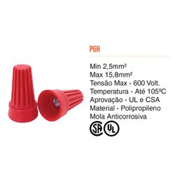 500 Conectores de Torção Emenda para Fios Cabos - até 16mm² - 2