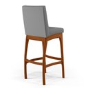 Ver mais imagens de Kit 02 Banquetas Altas Para Cozinha Sala De Jantar Fixa Mila B04 Facto Cinza Fosco - Lyam Decor
