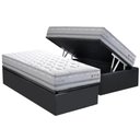 Ver imagem 1 de Cama Box C/auxiliar Solteiro: Colchão Herval Maxspring Petra C1662 + Base Crc Suede Gray(88x188x33)