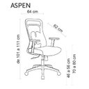 Ver imagem 2 de Kit 4 Cadeiras Escritório NR17 Diretor Braços 5D Telinha Mash Aspen Rivatti