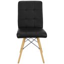 Ver imagem 3 de Kit 3 Cadeiras Gomos Eiffel Eames Fitz Dublin Estofada Base Madeira Preta