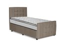 Ver imagem 1 de Cama com Cabeceira Solteirão Viúva Estofada Uvaia 120cm Suede:capuccino