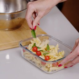 Kit 3 Potes Herméticos de Vidro Rosa Retangulares Pequeno Médio e Grande Uz Marmitas - 3