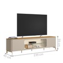 Ver imagem 2 de Rack para TV Sala de Estar Santorini Tauari Off White Flex 239cm