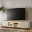 Ver imagem 3 de Rack para TV Sala de Estar Santorini Tauari Off White Flex 239cm