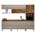 Ver imagem 2 de Cozinha Completa Modulada 5 Peças 100% MDF Proença Bege/Nogueira/Nude Prime
