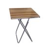 MESA EM ALUMINIO DOBRAVEL 70CM ESTILO MADEIRA CAMPING FESTAS MULTIUSO - 2