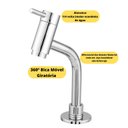 Ver imagem 3 de Torneira Link Lavatório Mesa Luxo 1/4 Volta Metal Bica Movel