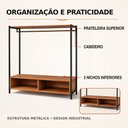 Ver imagem 3 de Closet Milano Organizador Industrial com Cabideiro e Nichos Klm Store