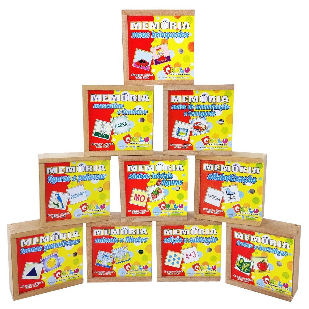 Kit 6 Jogos Educativos Ajuda Na Alfabetização Infantil Mdf