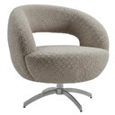 Ver imagem 1 de Poltrona Decorativa Onix Base Giratoria Boucle Assento D26 Milani Movelaria