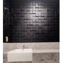 Ver imagem 4 de Kit 25 Placas Revestimento de Parede PVC 3d Alto Relevo Pixels Preto