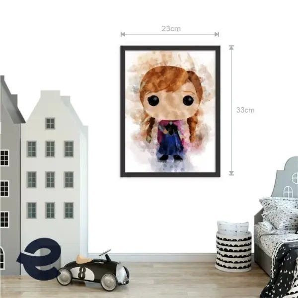 Quadro Decorativo Princesa Frozen Para Quarto Infantil