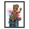 Desenho Baby Groot Guardião da Galaxia Quadro Decorativo - 1