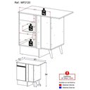 Ver imagem 4 de Balcão Cozinha De Canto 1 Porta Mp2120.891 Branco