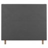 Cabeceira Cama Box Solteiro Cairo 90cm Suede Cinza - Desk Design - 2